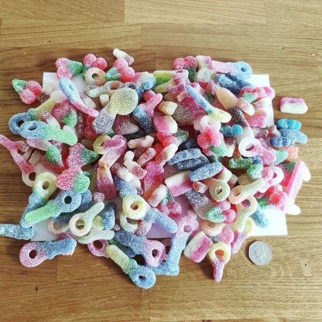 A pile of fizzy vegan sweets